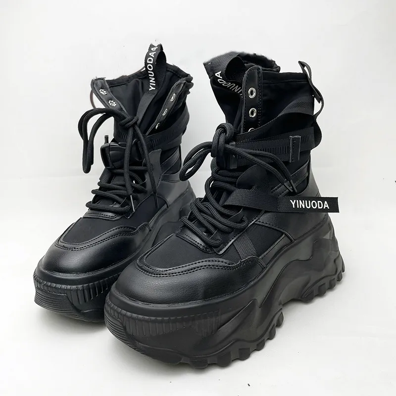 Ethnic Modern Fashion - Sepatu Bot Platform Musim Gugur Musim