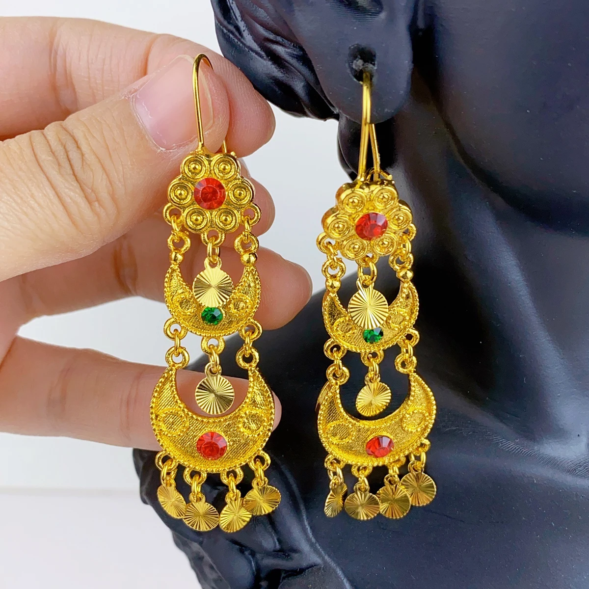 Perhiasan Anting Menjuntai Tet - Ethnic Fashion India ulasan dan harga